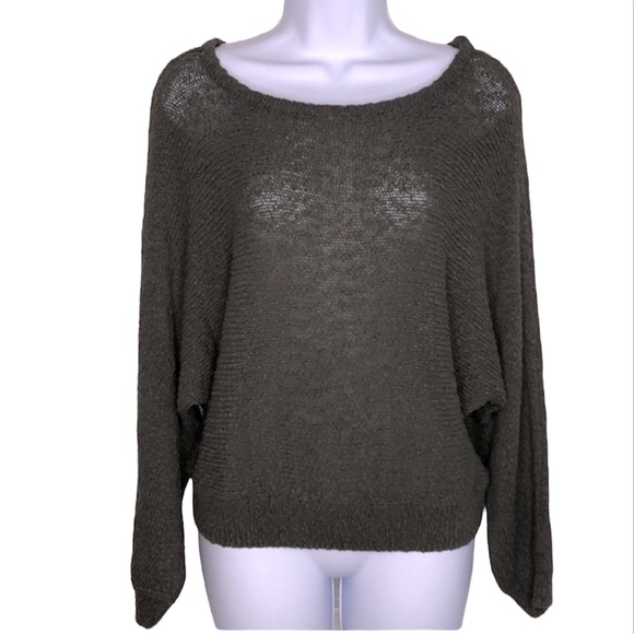3 for $20 ME TO WE PacSun Sweater Dolman Long Sleeve Gnarled Knit Olive Cotton S - Picture 1 of 16